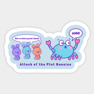 Plot Bunny Attack Sticker